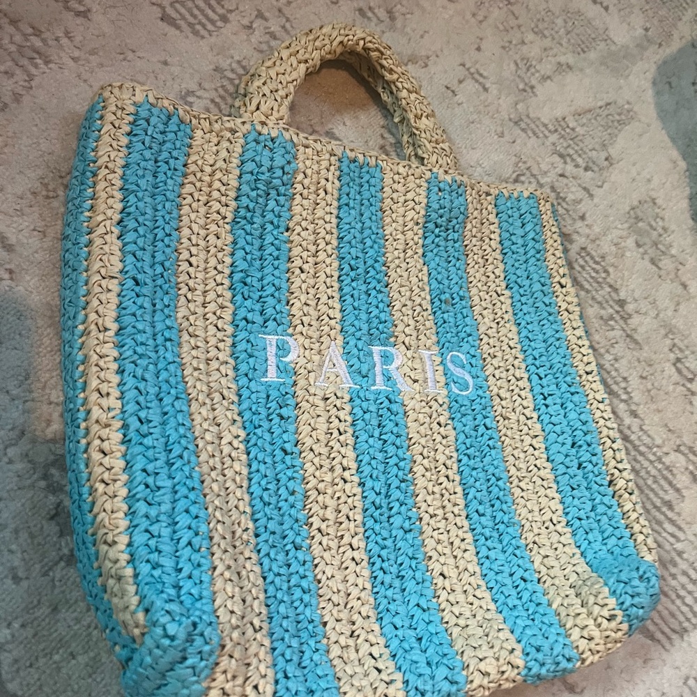Paris Blue Striped bag